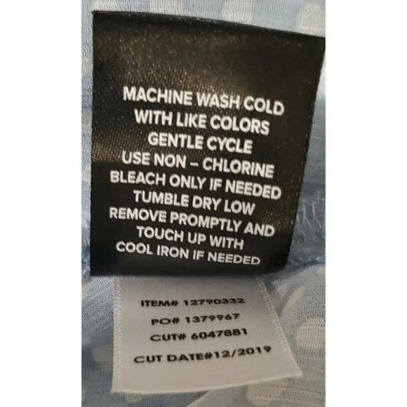 Torrid Light Blue Swiss Dot Layered Peasant Blouse - Picture 8 of 11